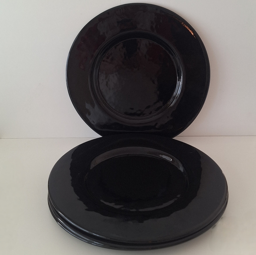 Black Chargers - set of 4 - vintage